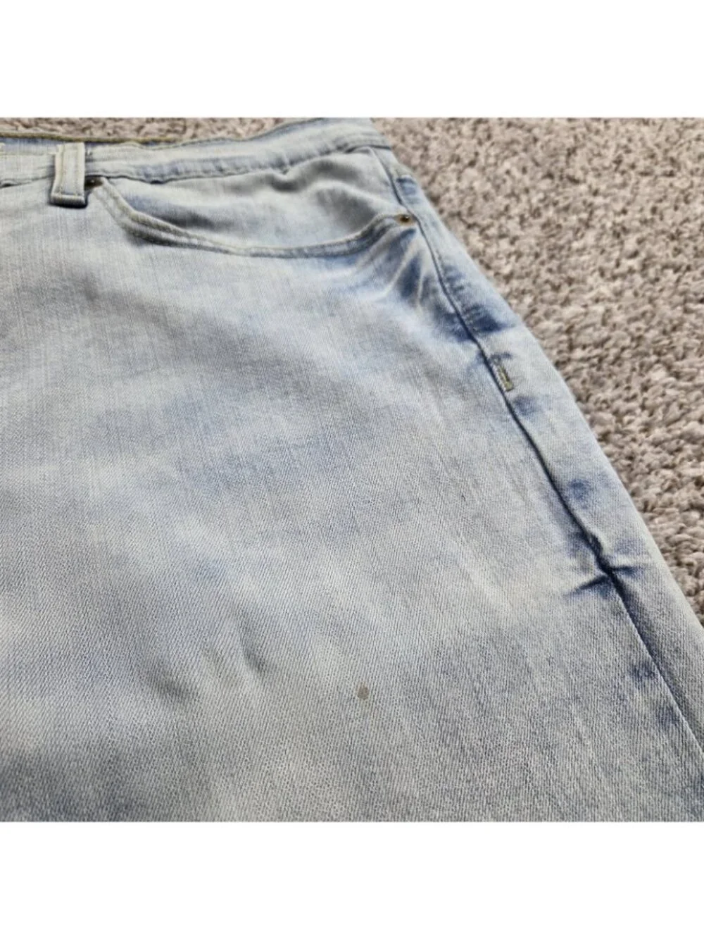 Signature By Levi Strauss & Co. Jeans Mens 38x32 Blue Acid Wash Denim Distressed